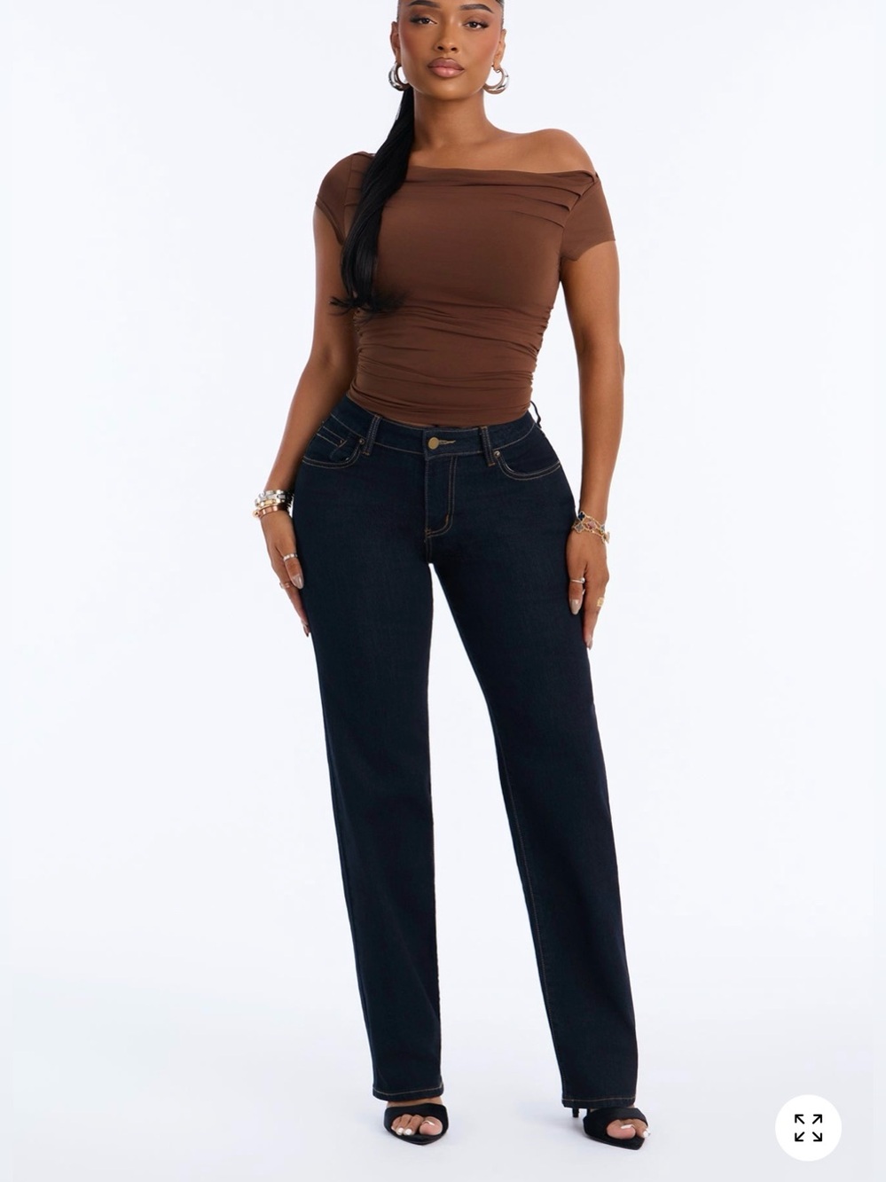 Fashion Nova Dark Denim Straight-Leg Jeans